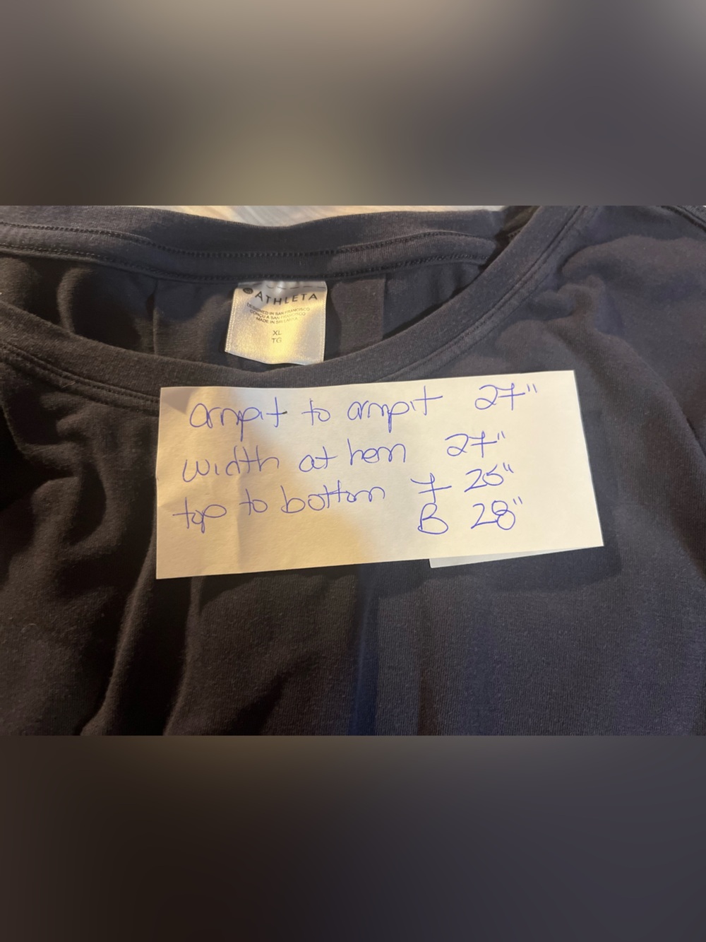 Athleta Women’s Relaxed Fit Lightweight Navy Long Sleeve Top Size XL - Picture 5 of 9